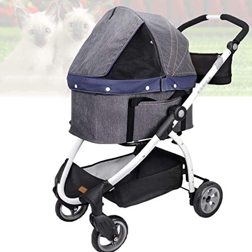 Cats 3-in-1 Travel Crate Detachable Pet Carrier Stroller