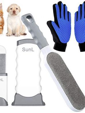Car Seat Pet Hair Remover with Self-Cleaning Base