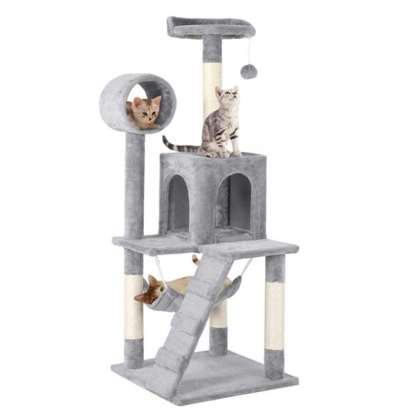 YAHEETECH 51 inches Stable Cat Tree Kitty Tower