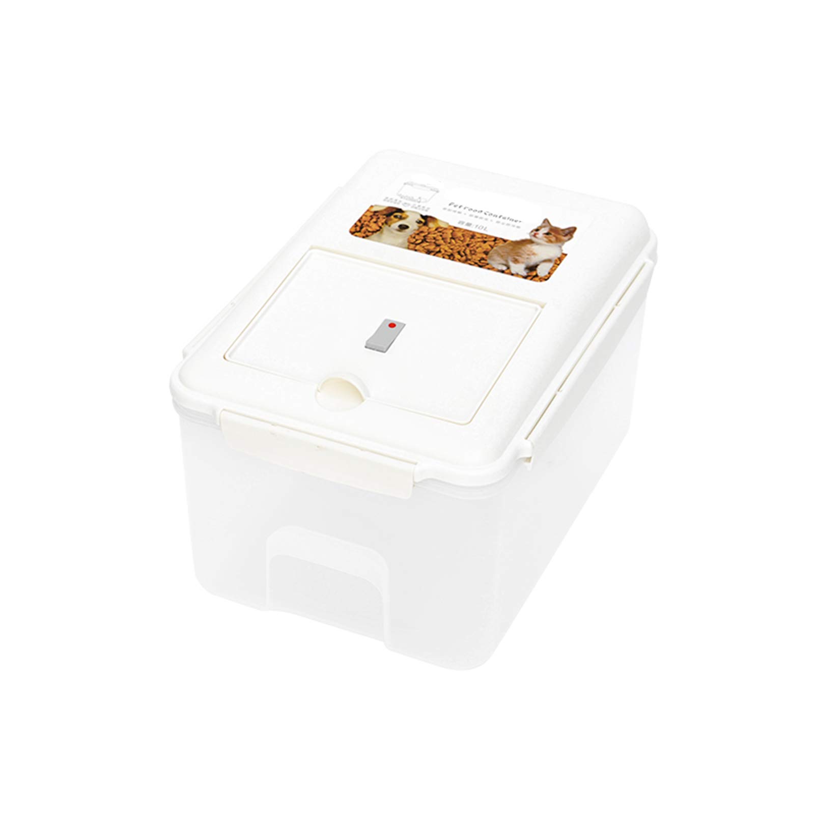 Cat Food Storage Bin with Clear Plastic Box
