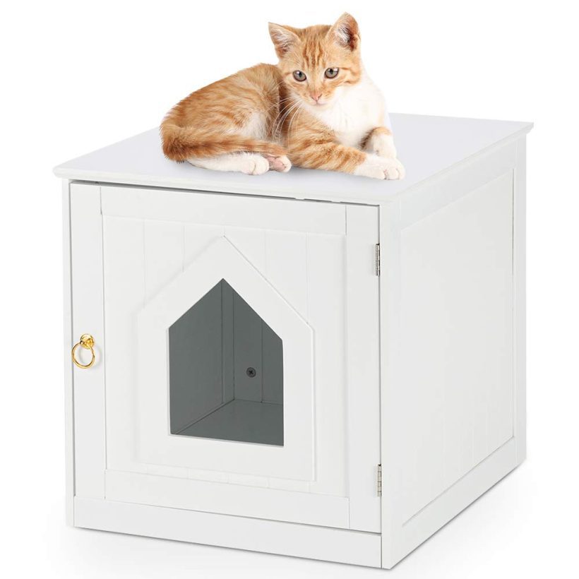 Cat Home Nightstand Litter Box Cove