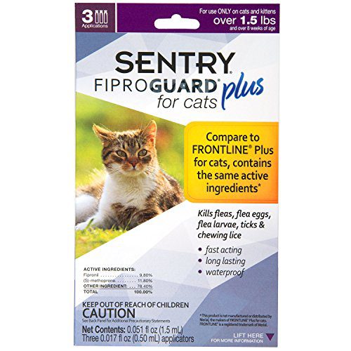 Flea and Tick Prevention for Cats Includes 3 Month Supply of Topical Flea Treatments