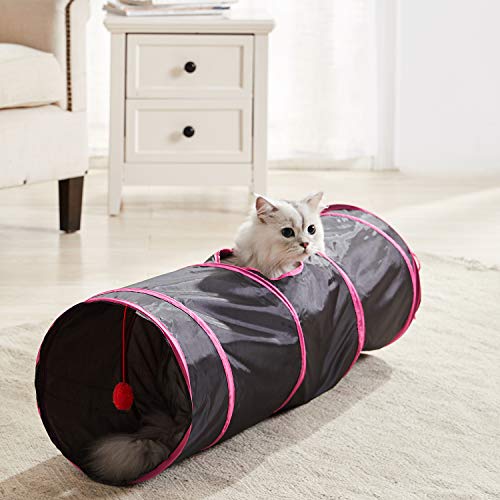 Cat Tunnel Bed Pop-up Collapsible Pet Tube Interactive Play Toy