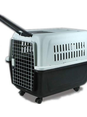 Cats Kennel Trolley Pet Kennel with Wheels
