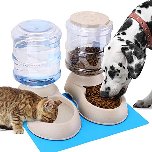 Automatic Cat Feeder and Water Dispenser in Set
