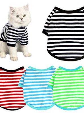 4-Pack Dog Shirts Pet Summer Doggie Clothes