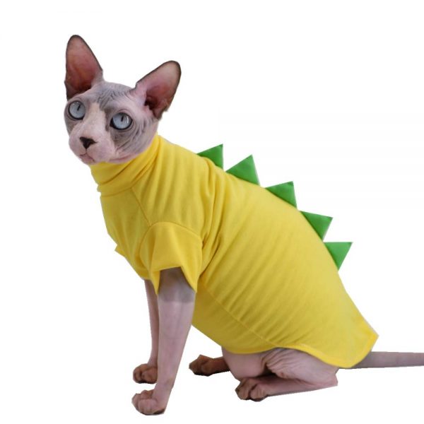 Dinosaur Design Sphynx Hairless Cat Clothes