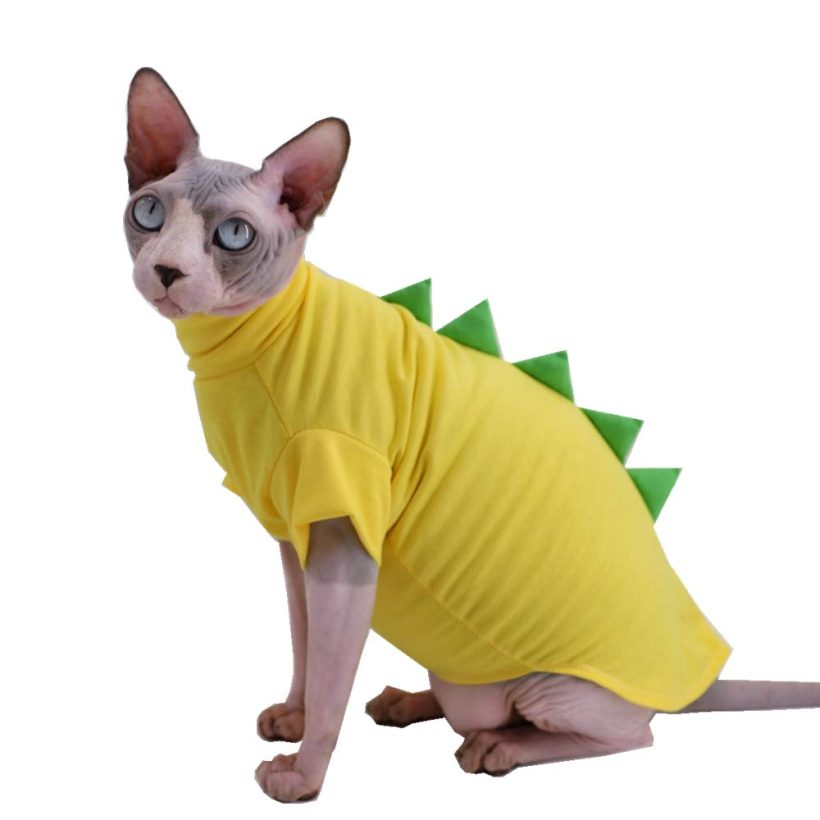 Dinosaur Design Sphynx Hairless Cat Clothes