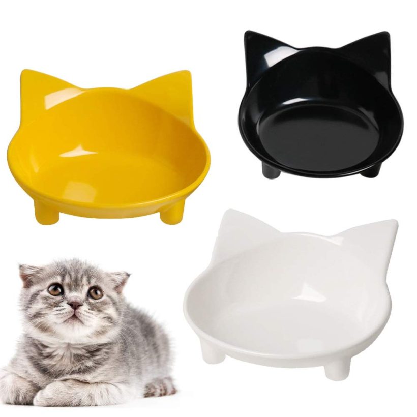 Cat Bowl Non Slip Food Wide Bowl to Stress Relief