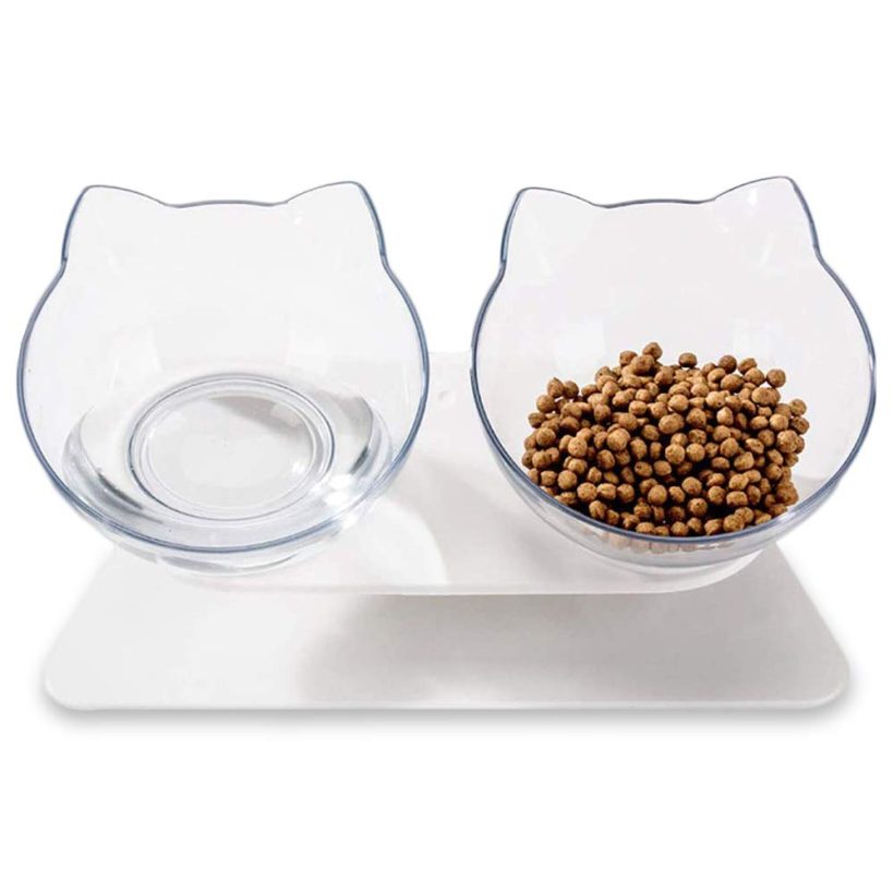 Laifug Elevated Double Cat Bowl,Pet Feeding Bowl