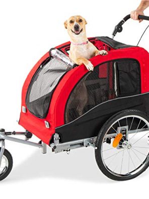 2-in-1 Pet Stroller and Trailer Safety Flag, and Reflectors