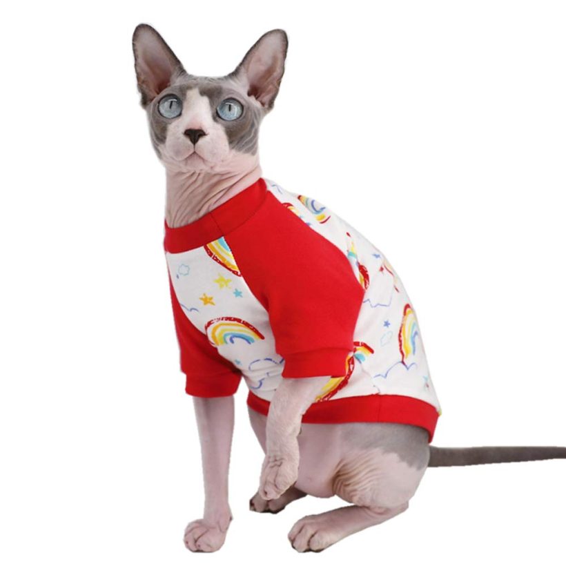 Sphynx Hairless Cat Cute Breathable Summer Cotton T-Shirts