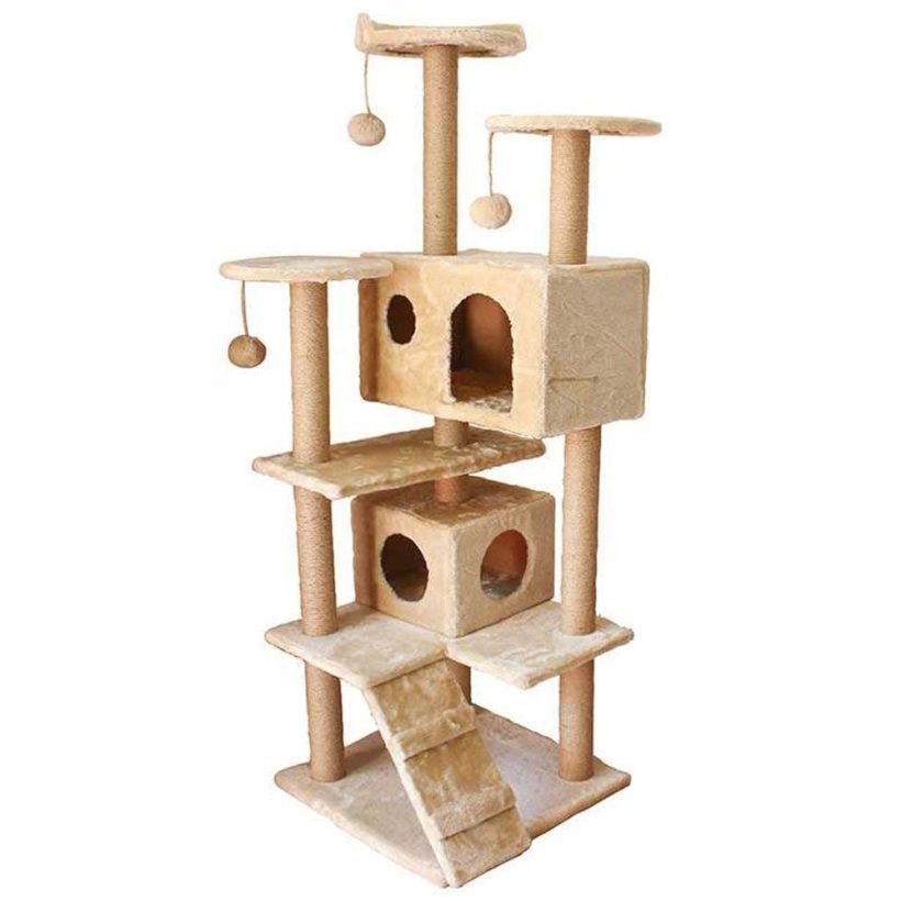 B&MF Cat Tree Apartment Furniture Kitty Activity Tower