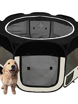 Cat Playpen Exercise Pen Kennel with Carrying Case