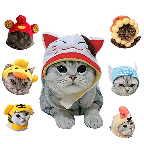 2 Pack Hats for Cats,Cute Novelty Headwear Pet Costume