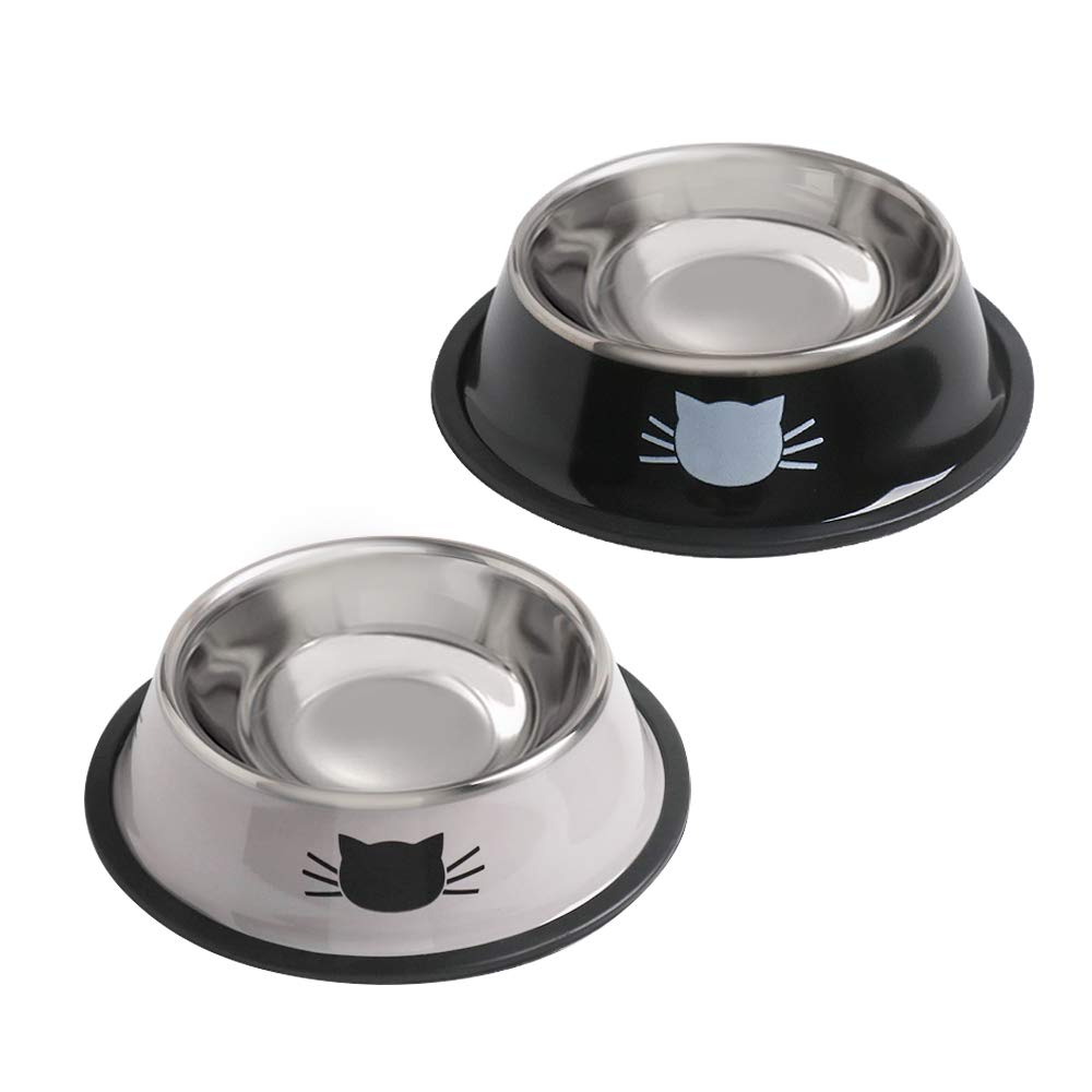 Cat Pets Feeder Bowl and Water Bowl