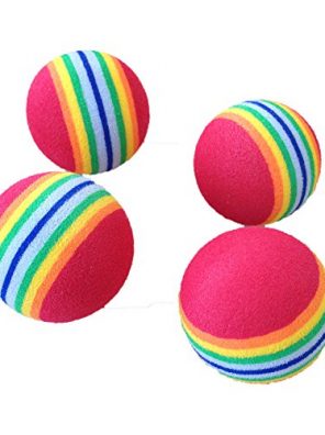 Red Rainbow Cat Toy Balls