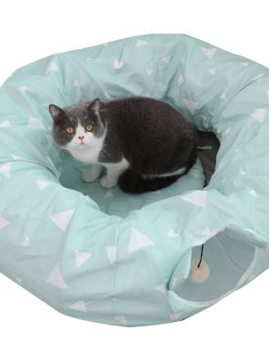 Cat Tunnel with Scratching Ball and Cushion
