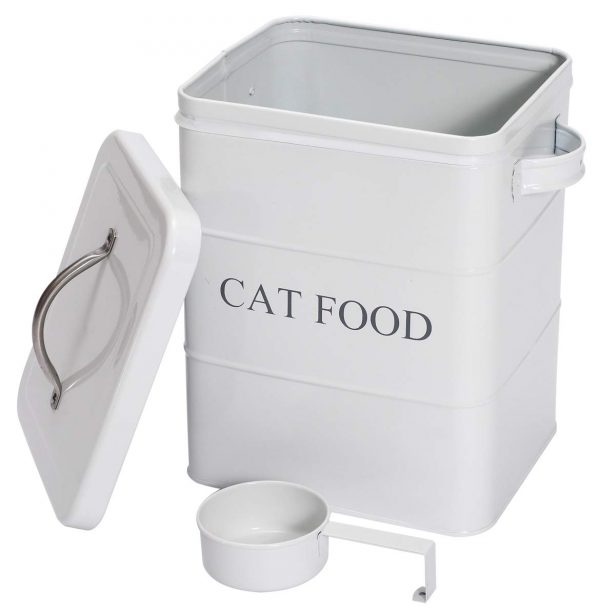 Morezi Pet Treat and Food Storage Tin with Lid and Scoop