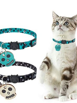 PUPTECK Breakaway Cat Collar with Bell - 2 Pack