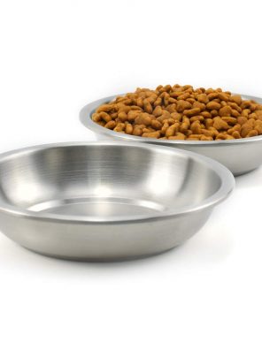 Cat Food and Water Bowl Wide and Shallow