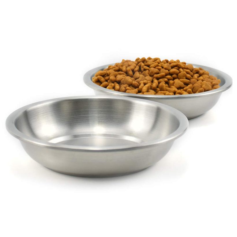 Cat Food and Water Bowl Wide and Shallow