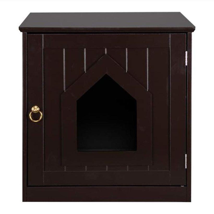 Douup Cat Litter Box Enclosure Cabinet