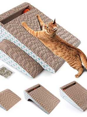 PrimePets Cat Scratcher Cardboard with Ball