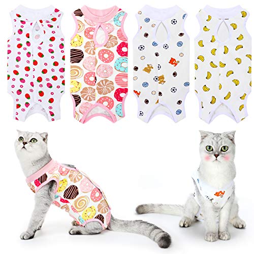 Cat Recovery Suits Wraps Breathable Kittens Recovery Cloth