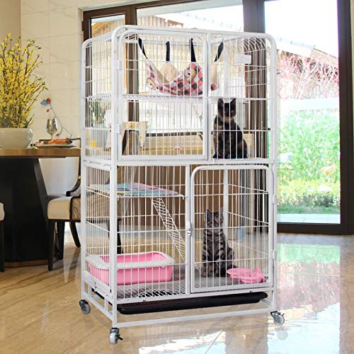 Large 4-Tier Cat Kitten Cage Playpen Box Kennel Crate Home
