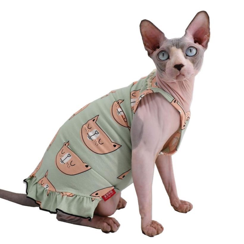Cat Cotton Vest Pullover cat Strap Tank Tops Halter