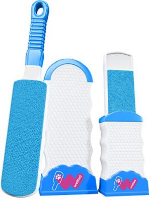 Cat Hair Remover Brush with Self-Cleaning Base
