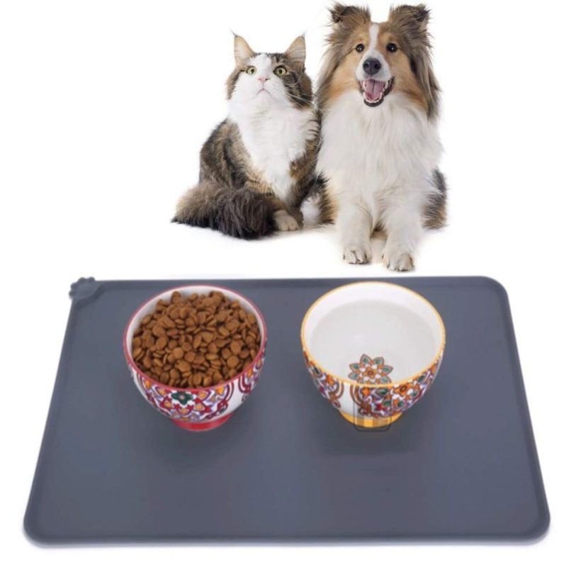Cat Feeding Mat Pad Waterproof Cute Paw Silicone Bed