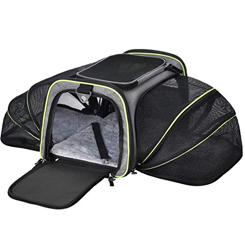 Cat Carrier Large Expandable Foldable Soft Sided Dog Travel Carrier Bag