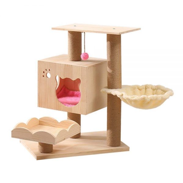 Multi-Platform Catch Cats Tree Steady and Secure Environment Play Scratch Pet Toy 