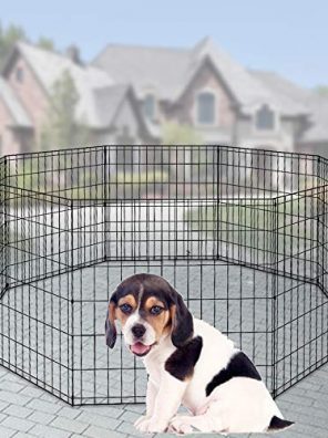Cat Exercise Pen Animal Wire Yard Dog Fence Crate