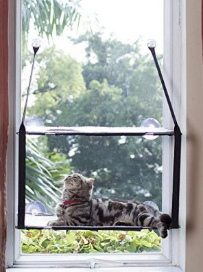 Cat Window Bed Hammock Up to 55lb Installed on Small Window
