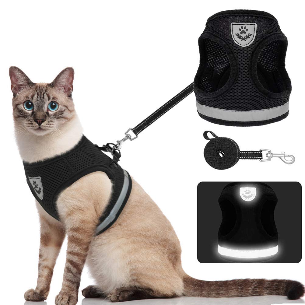 Cat Harness and Leash Breathable Mesh and Reflection Strap
