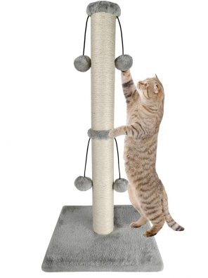 Cat Scratcher for Large Cats with Teasing Toy Ball