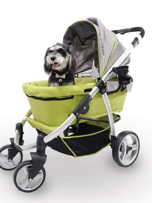 Cats Pet Stroller with Adjustable Handle