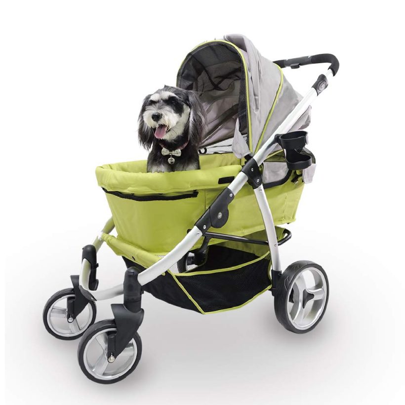 Cats Pet Stroller with Adjustable Handle