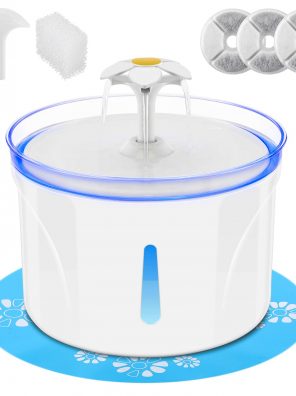 Cat Water Fountain, 2.5L LED Pet Fountain