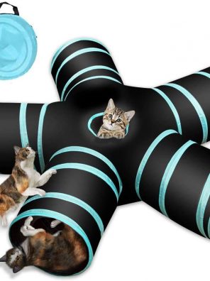 Cat Tunnel Toy 5 Way Play Tunnel Tube with Storage Bag