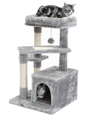 SUPERJARE Cat Tree with Extra Scratching Board