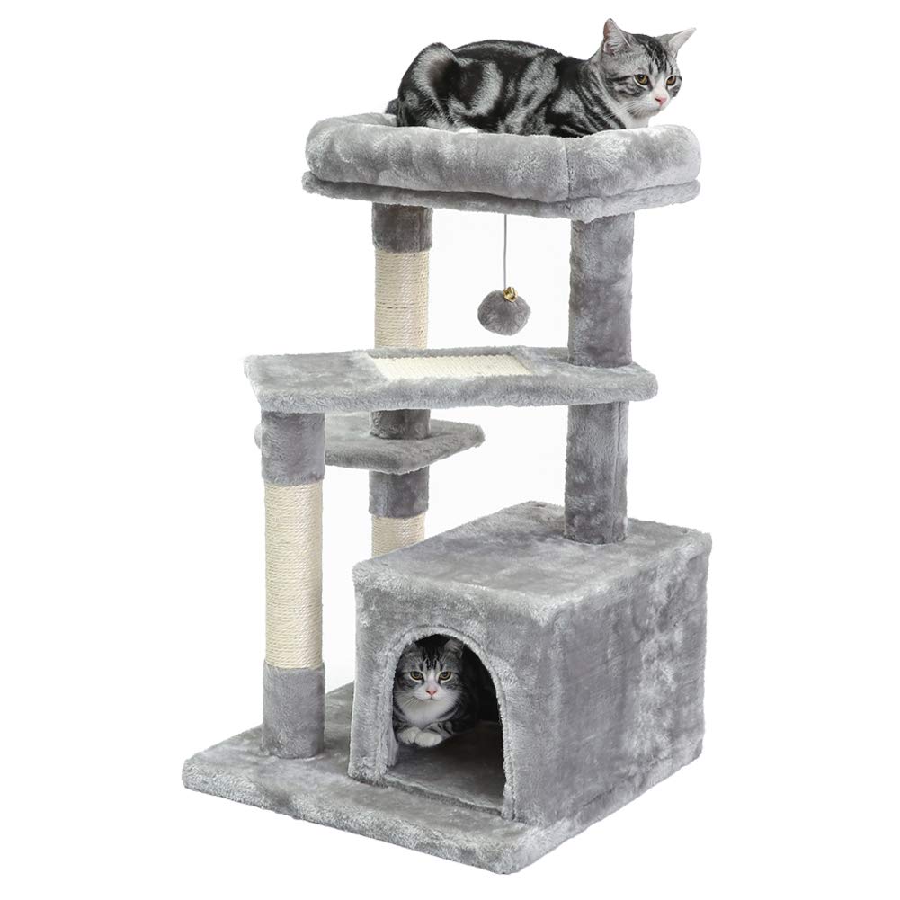 SUPERJARE Cat Tree with Extra Scratching Board