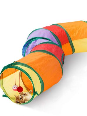 Cat Tunnel with Play Ball S-Tunnel for Indoor Cat