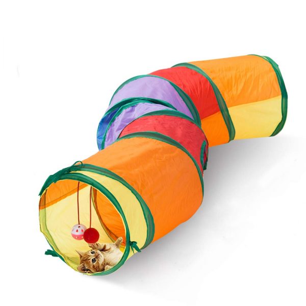 Cat Tunnel with Play Ball S-Tunnel for Indoor Cat