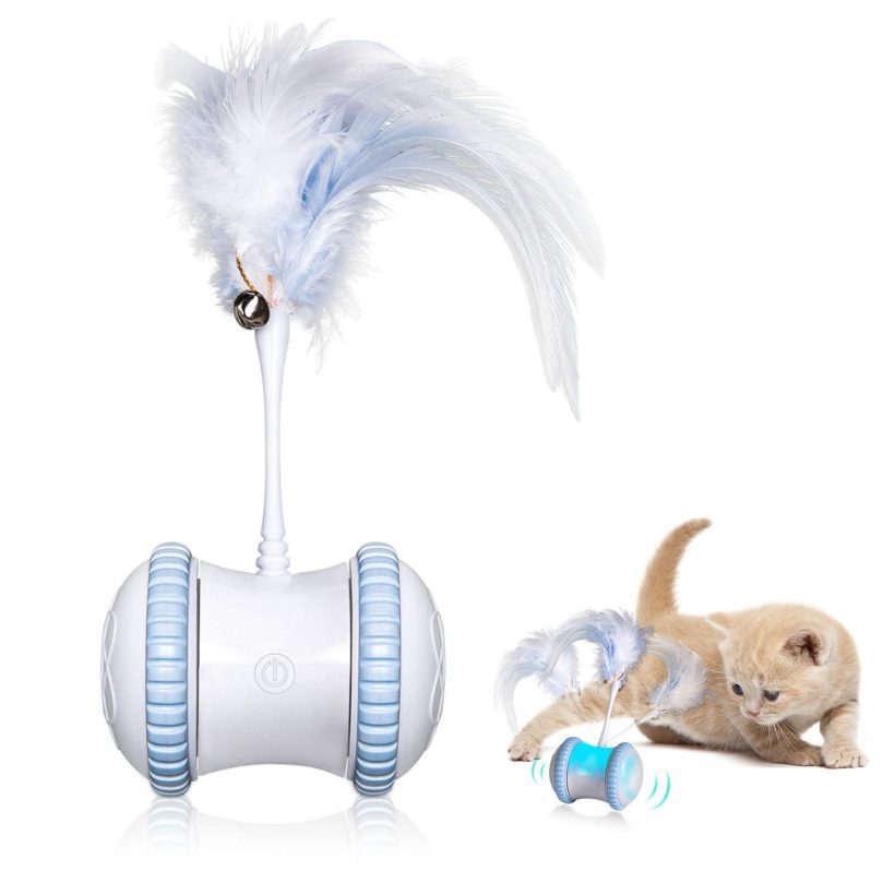 KONPCOIU Automatic Cat Feather Toy