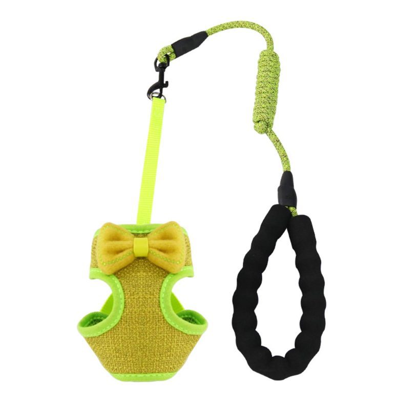 Cat Harness Leash Set Soft Bow Tie Proof