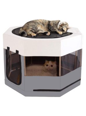 Cat Playpen for Small Animals Wood Frame
